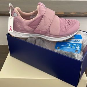 TIEM Cycling Shoes with SPD clear set